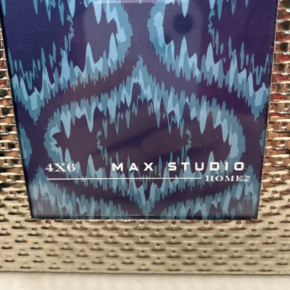 Silvertone Woven Picture Frame Max Studio 4x6